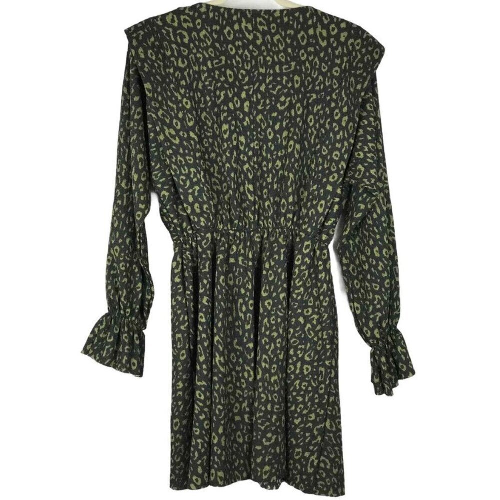 Zara | Long Sleeve Animal Print Textured Dress Size Small